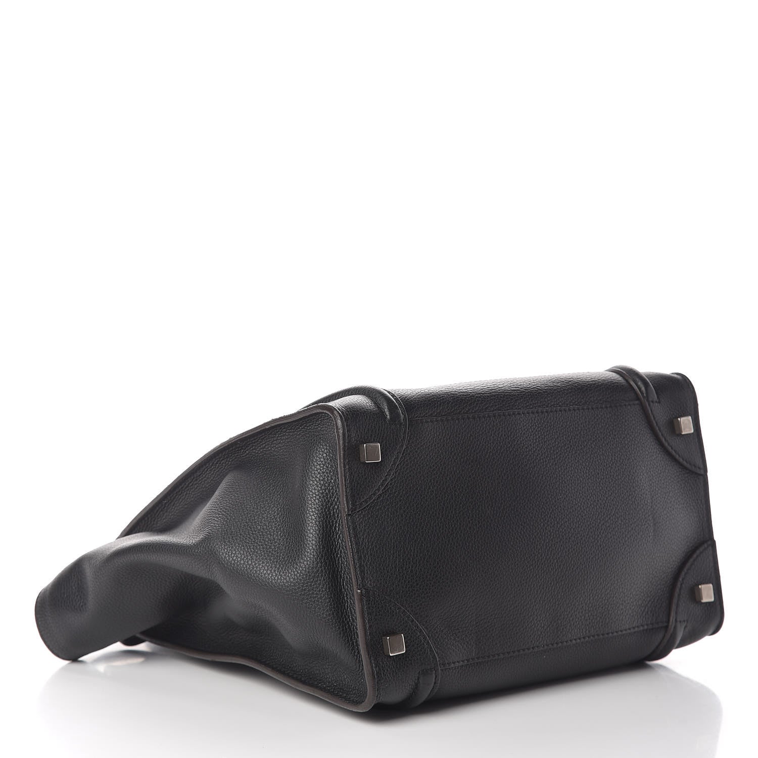 Celine Drummed Calfskin Mini Luggage Black 4 of 14