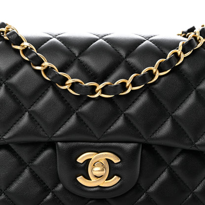 Chanel Lambskin Quilted Mini Rectangular Flap Black 7 of 9