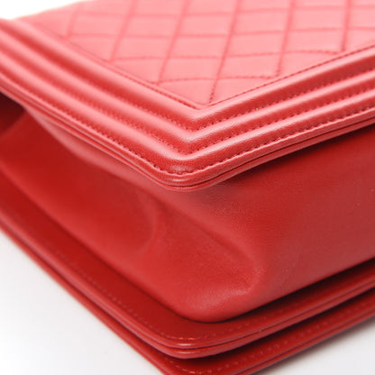 Chanel Lambskin Quilted New Medium Boy Flap Red 13 of 17