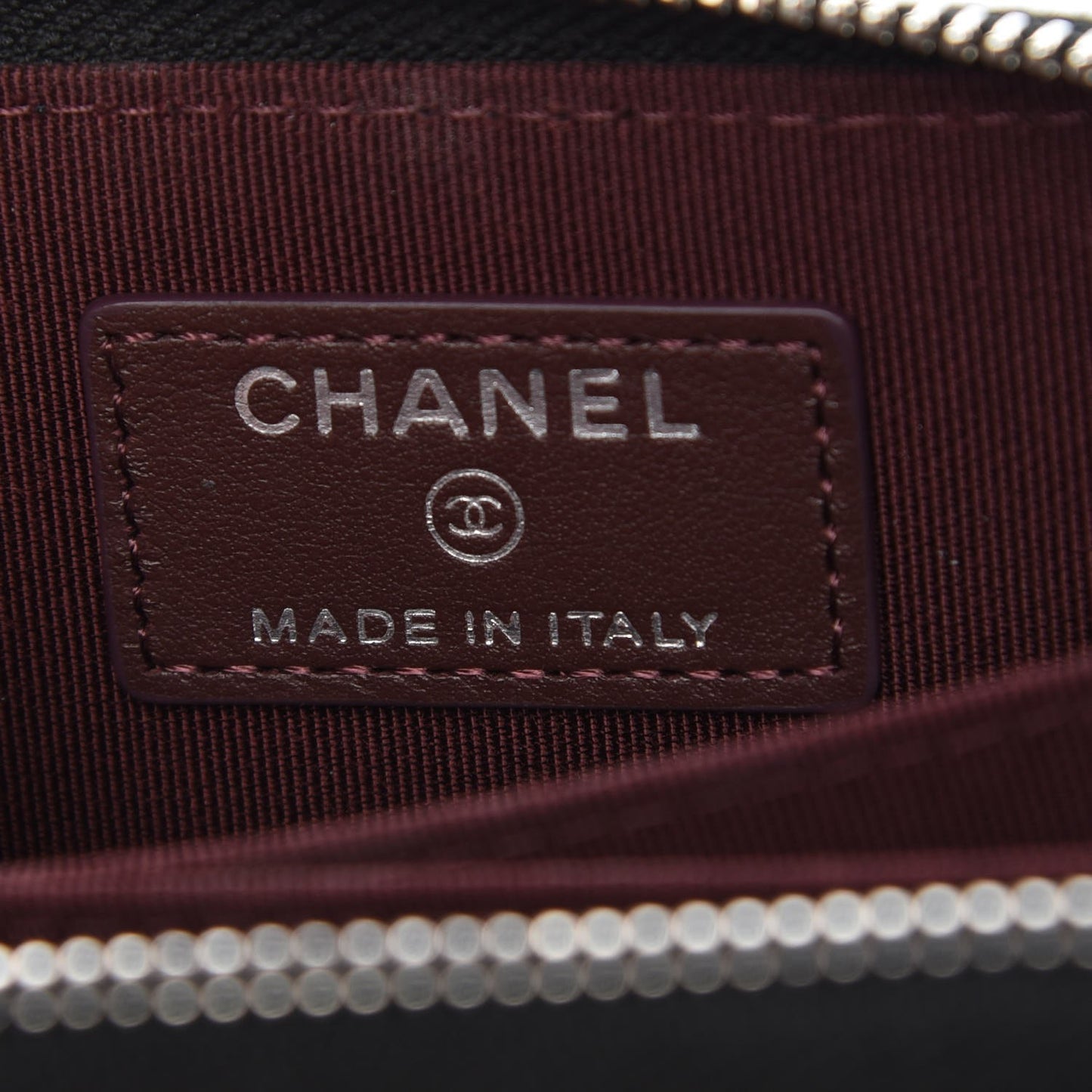 Caviar Quilted Zip Coin Purse Black