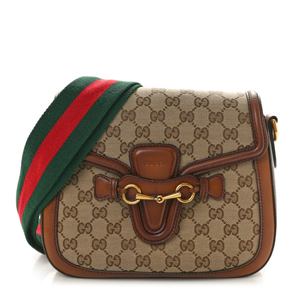 Gucci Monogram Medium Lady Web Shoulder Bag Beige Cuir 1 of 13