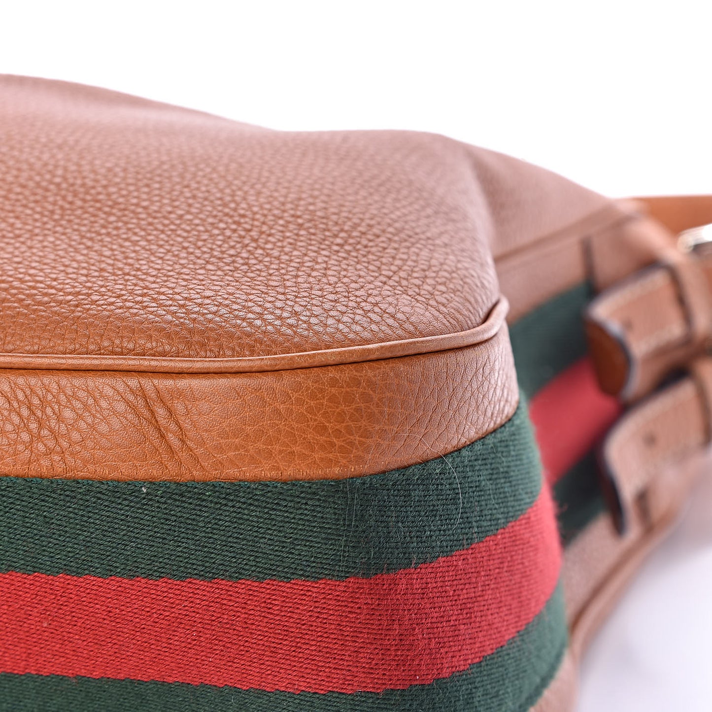 Pebbled Calfskin Medium Heritage Shoulder Bag Light Tobacco