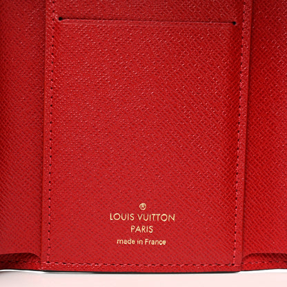 Louis Vuitton Damier Ebene Victorine Wallet Red 6 of 7