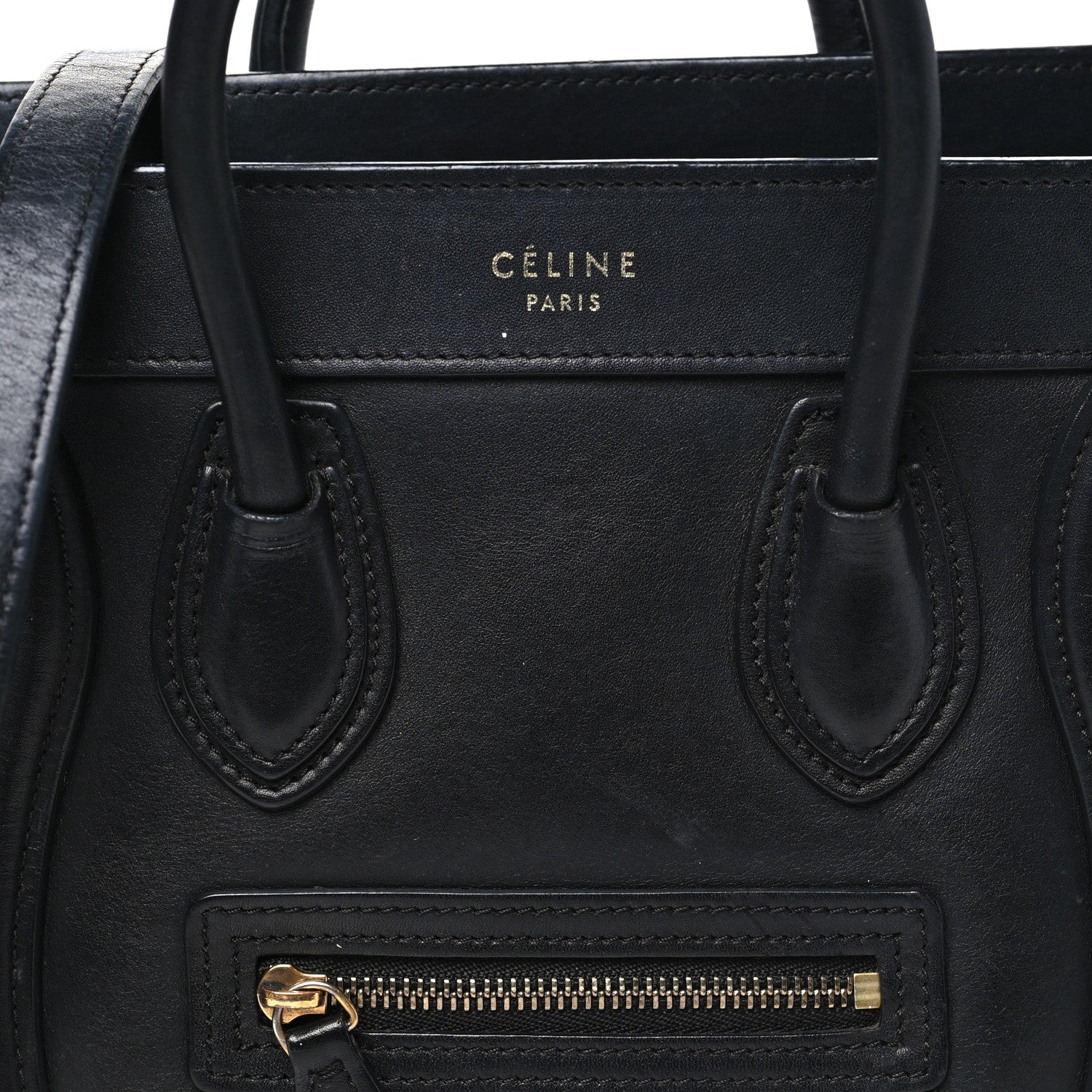 Celine Smooth Calfskin Nano Luggage Black 8 of 14
