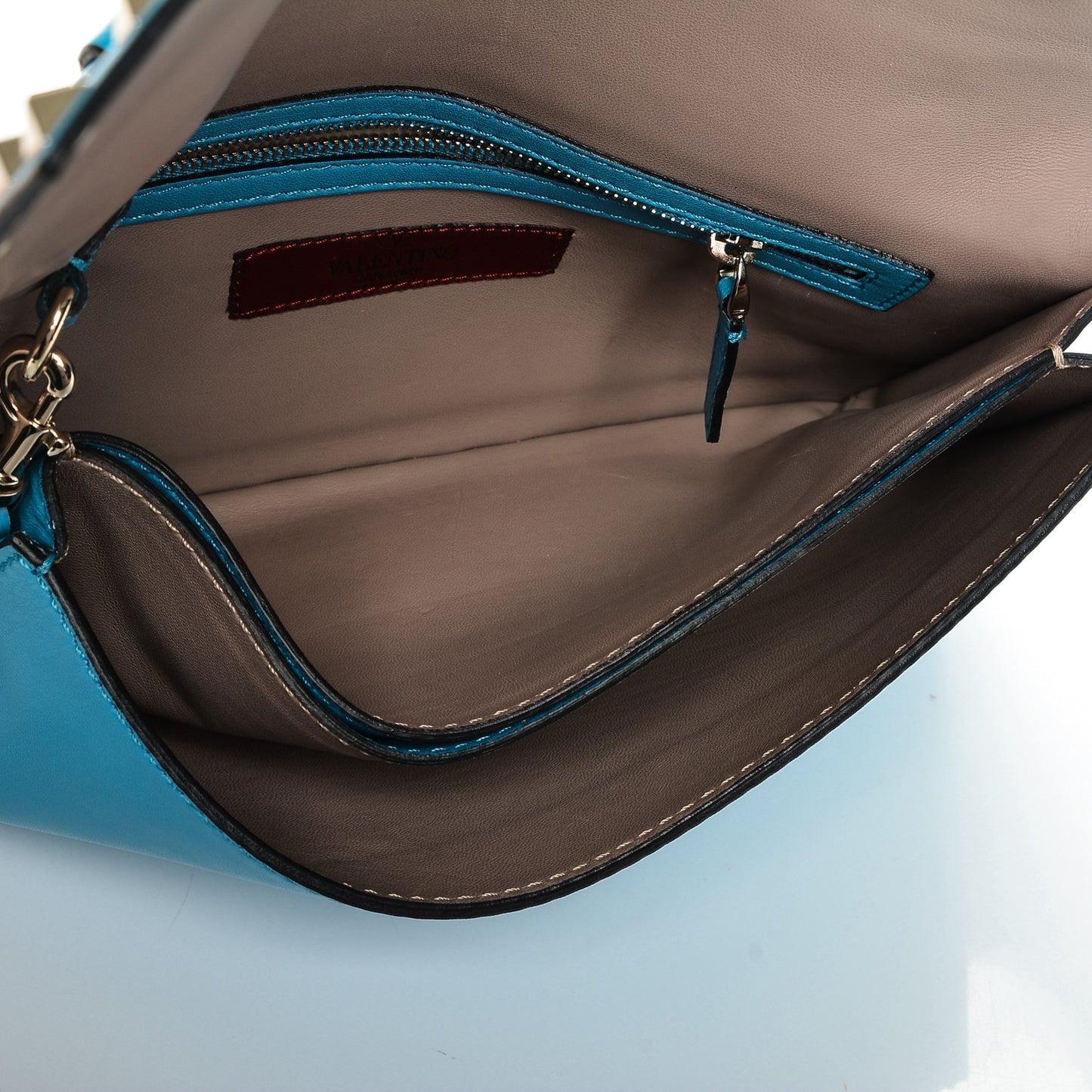 Nappa Rockstud Wristlet Clutch Parrot