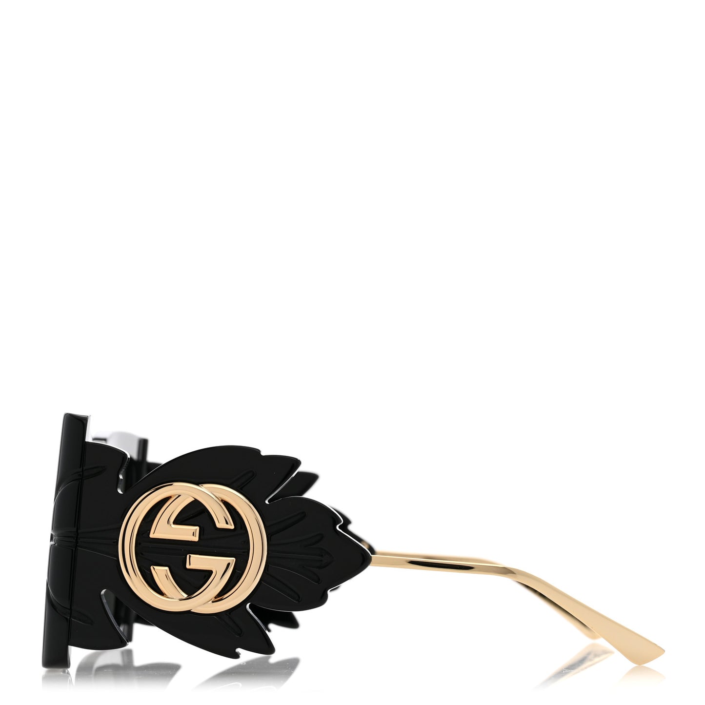 Acetate Square Frame Wing Sunglasses GG0535S Black