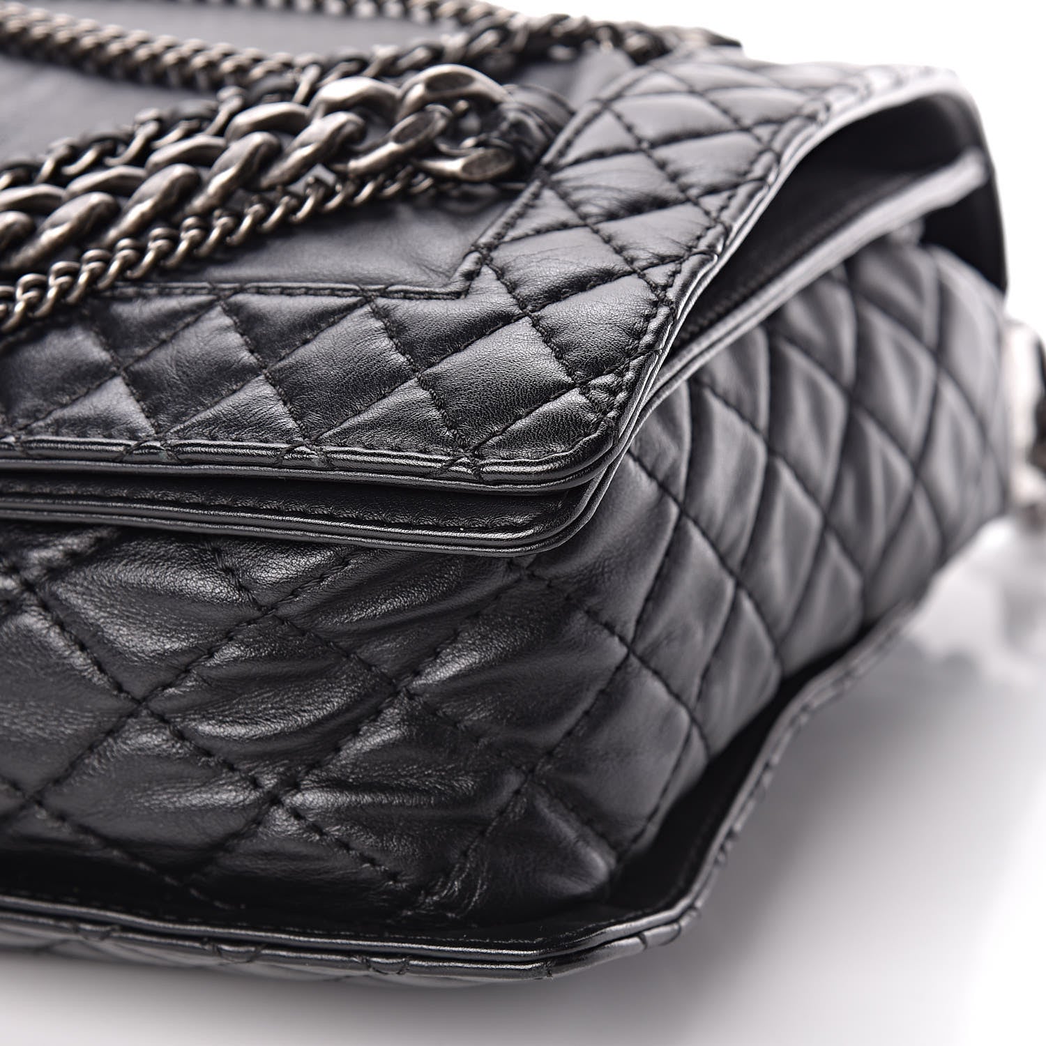 Chanel Calfskin Enchained XL Boy Flap Black 9 of 9