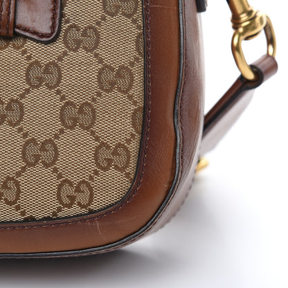 Gucci Monogram Medium Lady Web Shoulder Bag Beige Cuir 12 of 18