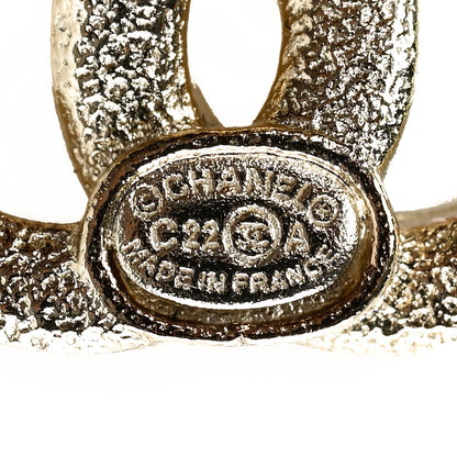 Chanel Crystal CC Chain Drop Earrings Gold 4 of 5
