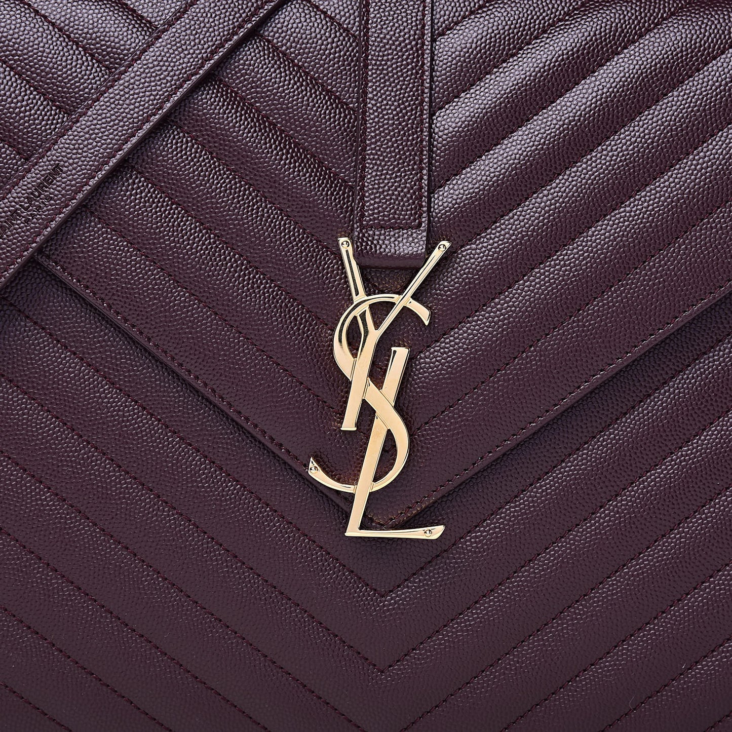 Grain De Poudre Matelasse Chevron Large Monogram Satchel Rouge Legion