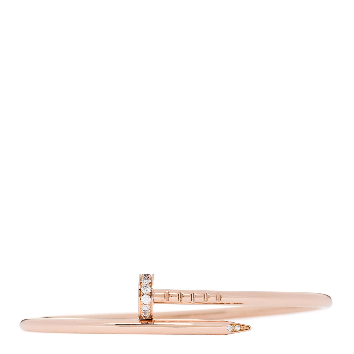 18K Pink Gold Diamond Small Juste Un Clou Bracelet 14