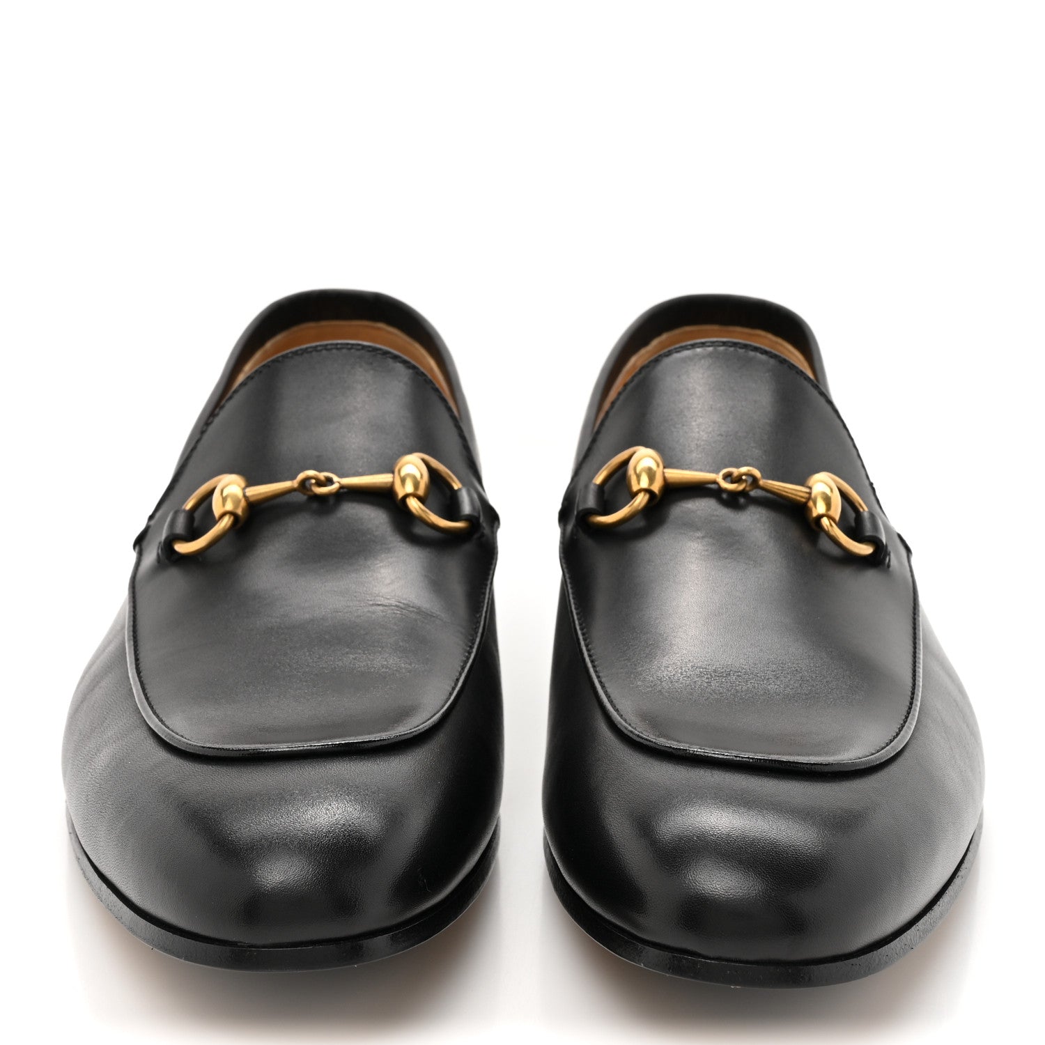 Gucci Calfskin Horsebit Mens Jordaan Loafers 8 Black 2 of 12