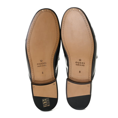 Gucci Goatskin Mens Horsebit Slippers 8 Black 6 of 10