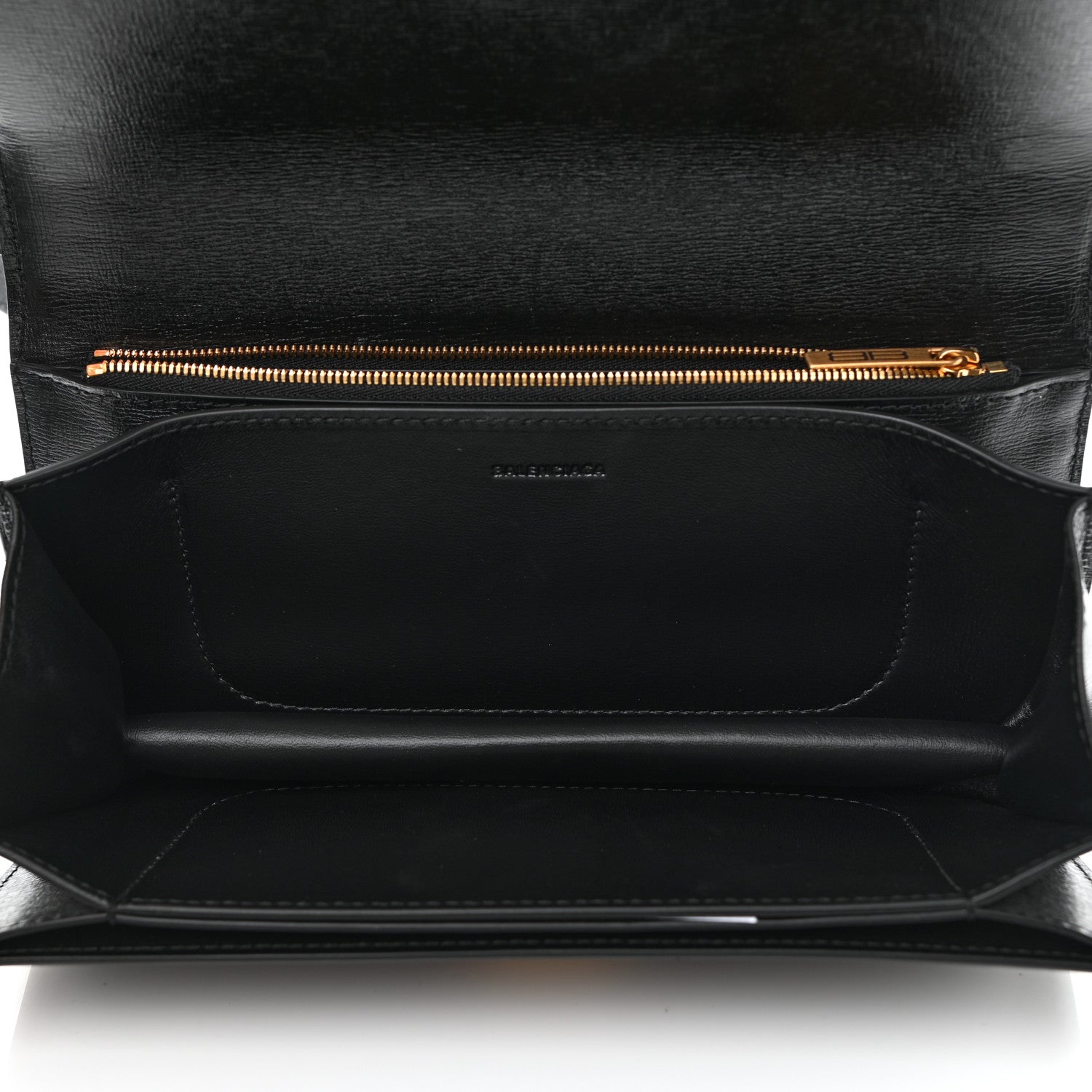 Balenciaga Calfskin Stripe Embossed Small Gossip Bag Black 5 of 9
