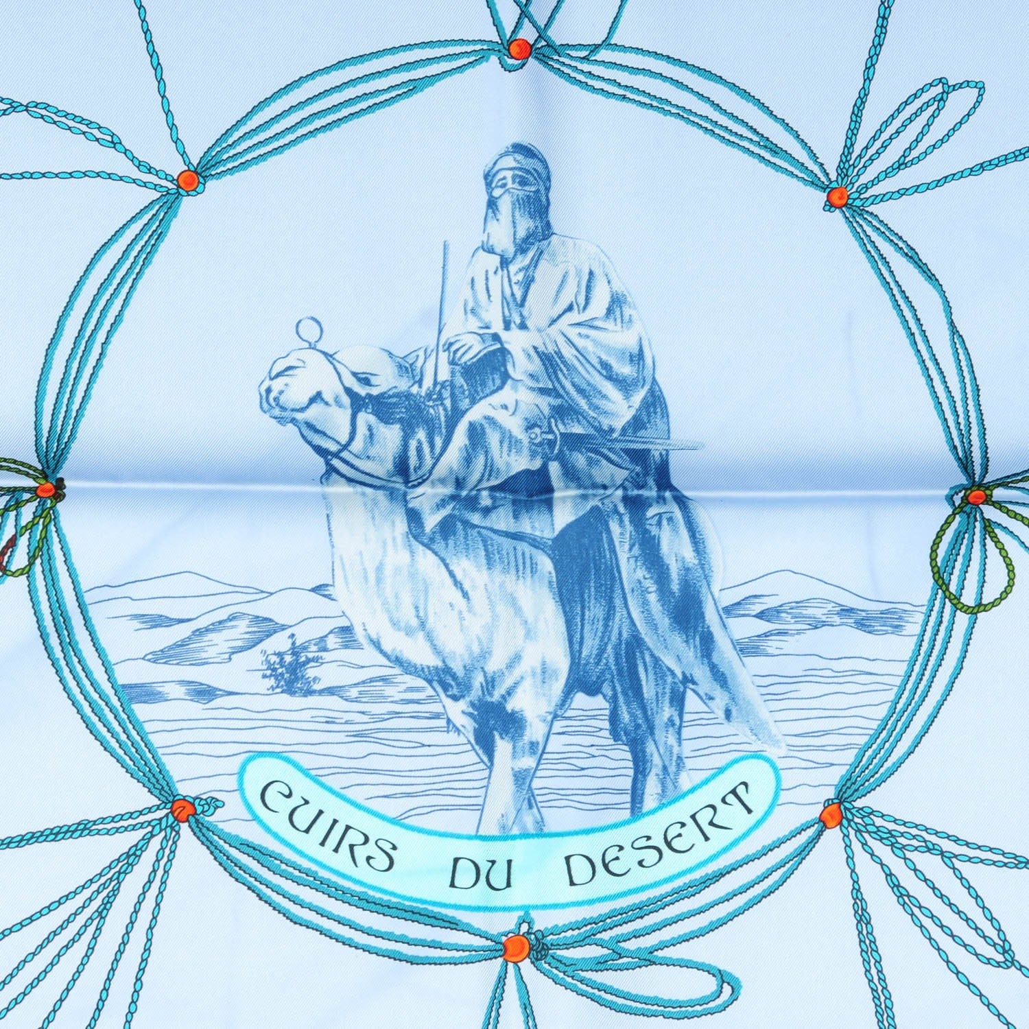 Hermes Silk Cuirs Du Desert Scarf 90 3 of 6