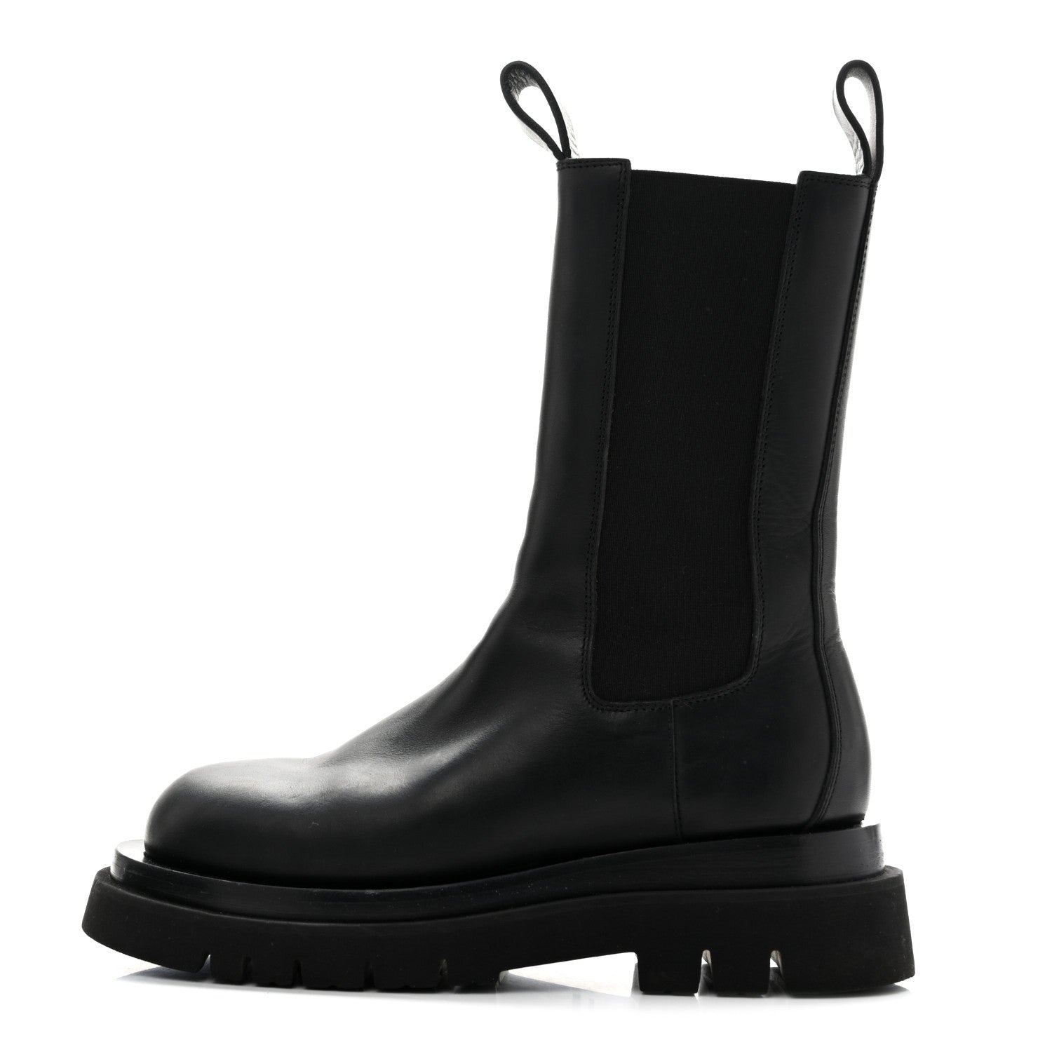 Bottega Veneta Calfskin The Lug Chelsea 55mm Boots 37.5 Black 1 of 11