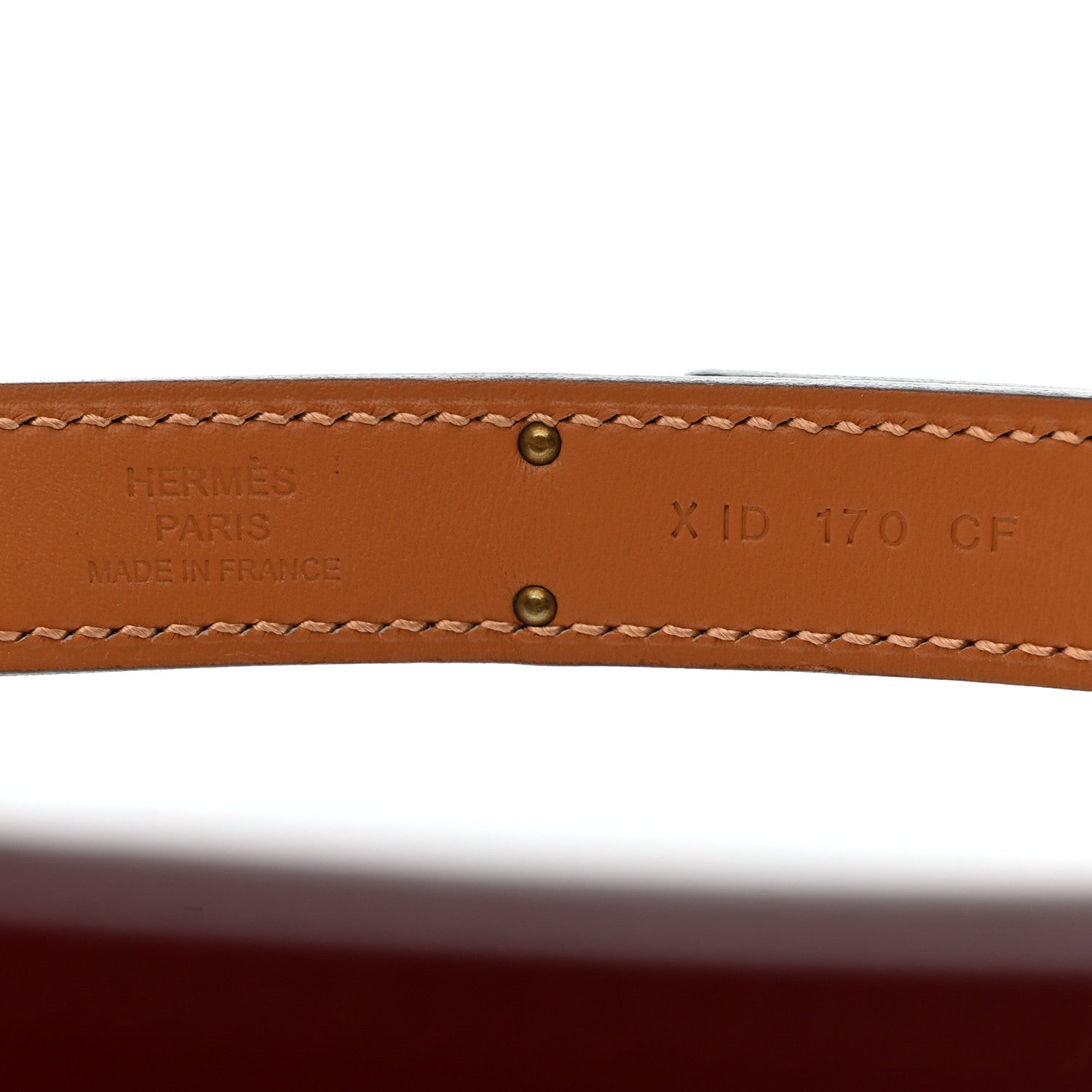 Hermes Epsom Kelly Belt Rouge Casaque 4 of 4
