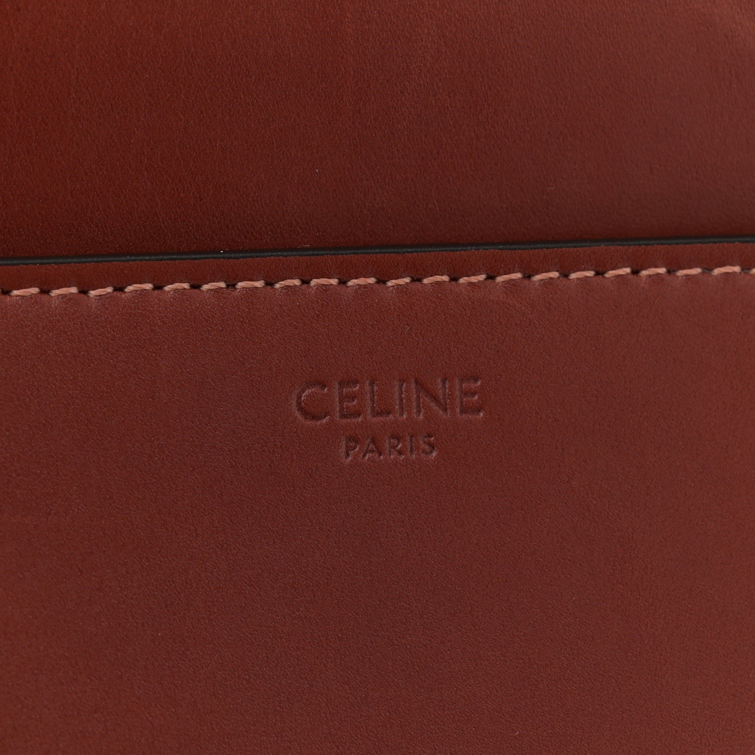 Celine Natural Calfskin Medium 16 Top Handle Bag Teck 6 of 12