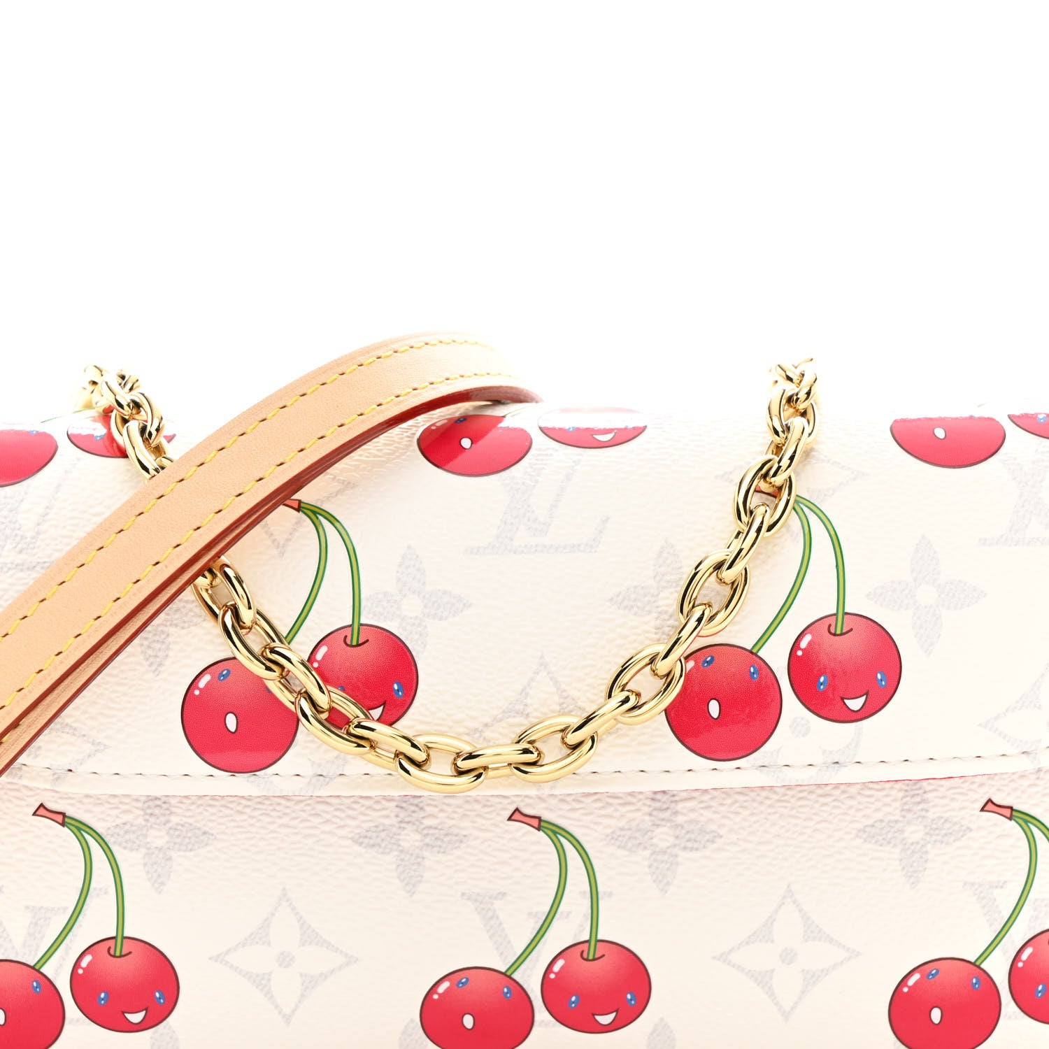 Louis Vuitton LV X TM Monogram Cerises Ivy Wallet On Chain White 7 of 10