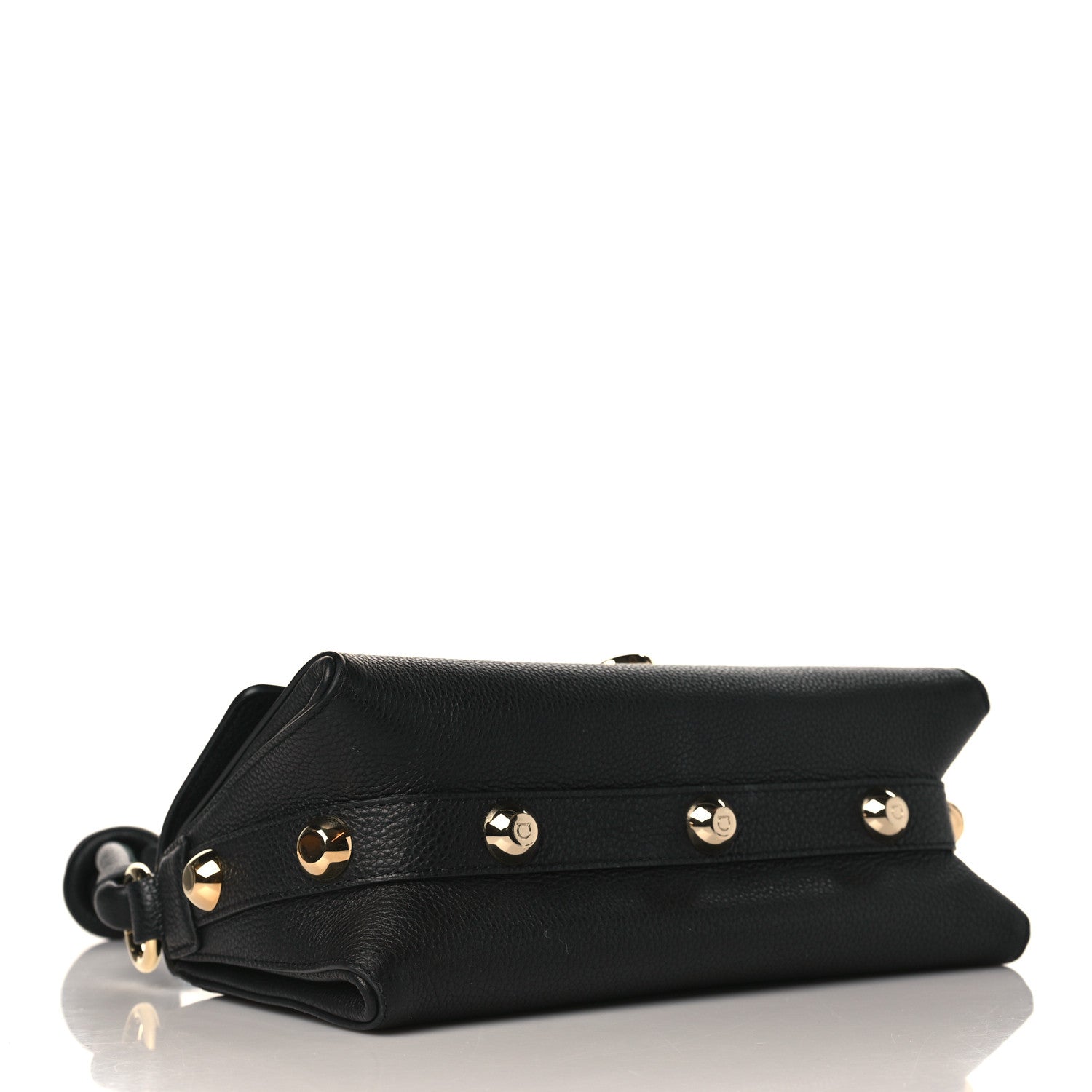 Salvatore Ferragamo Calfskin Glam Shoulder Bag Black 3 of 7