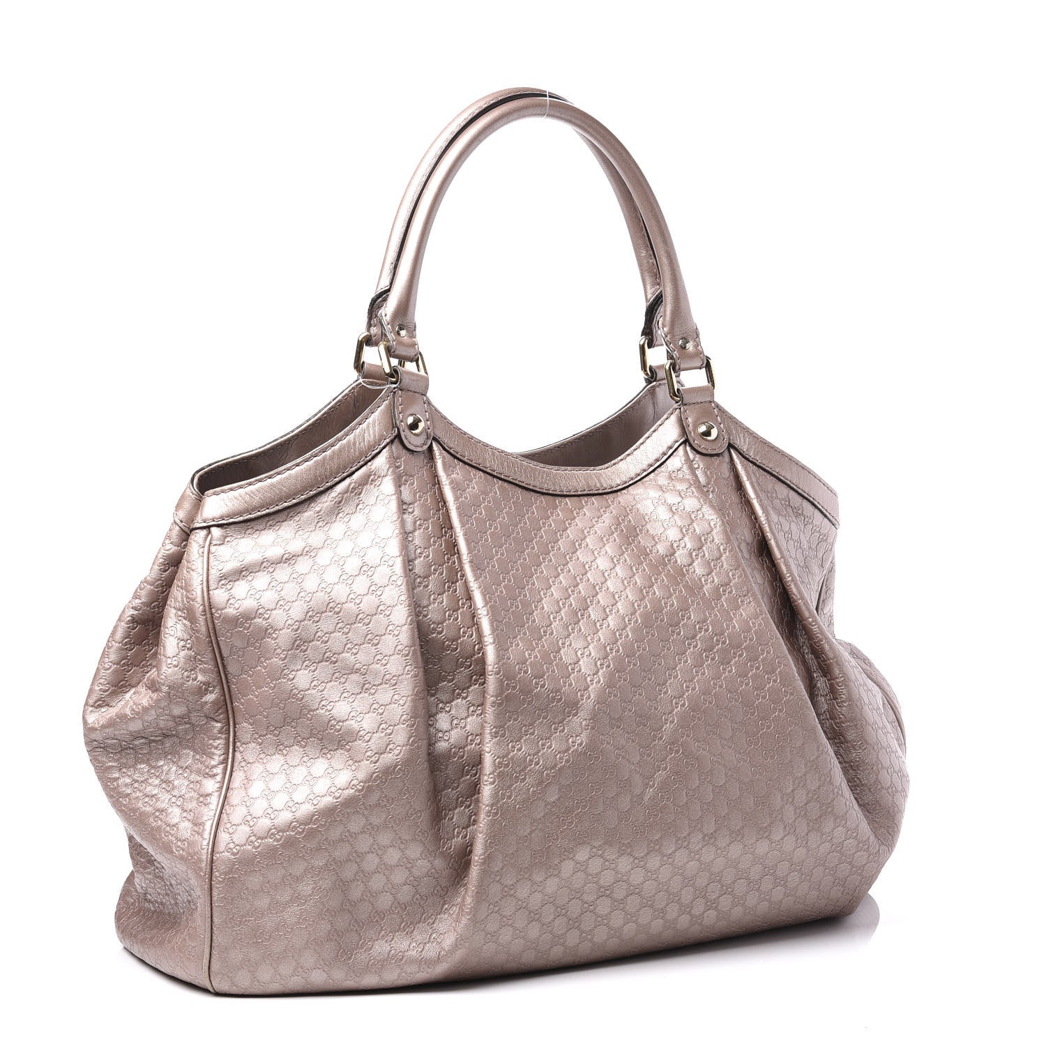 Gucci Metallic Microguccissima Large Sukey Tote Light Pink 2 of 13