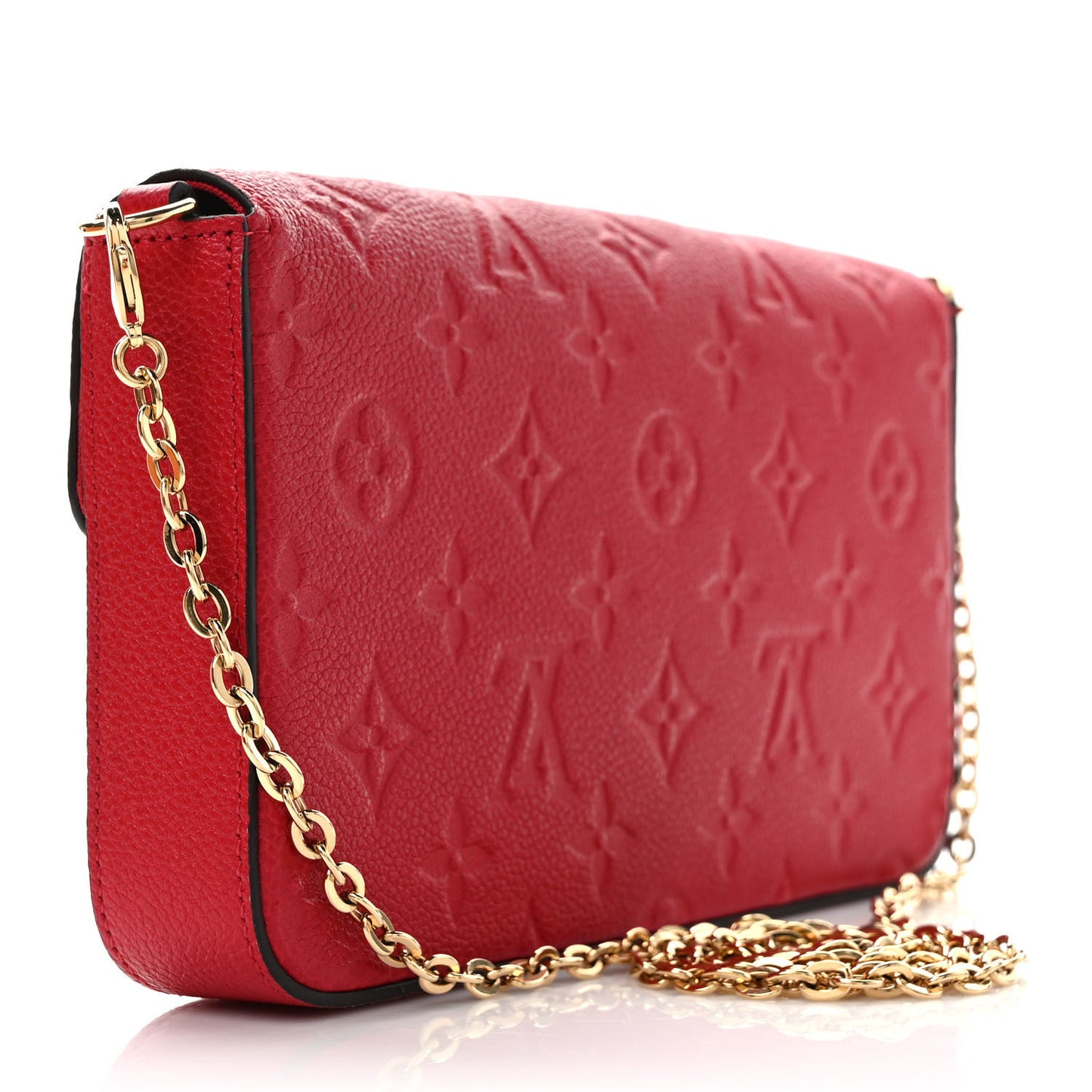 Empreinte Pochette Felicie Chain Wallet Scarlet