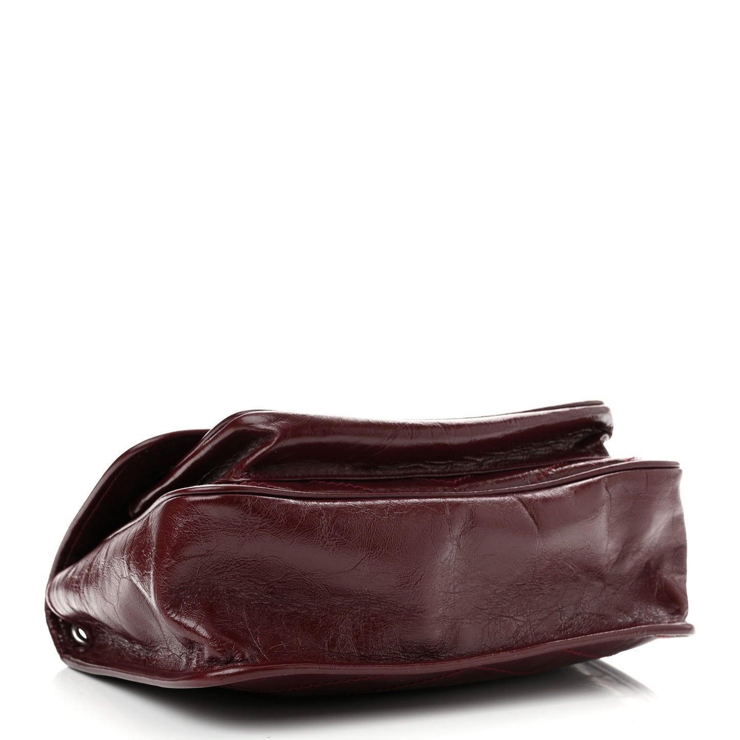 Crinkled Calfskin Matelasse Monogram Medium Niki Chain Satchel Rouge Legion