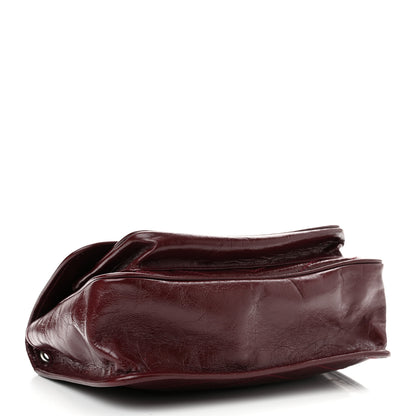 Saint Laurent Crinkled Calfskin Matelasse Monogram Medium Niki Chain Satchel Rouge Legion 4 of 9