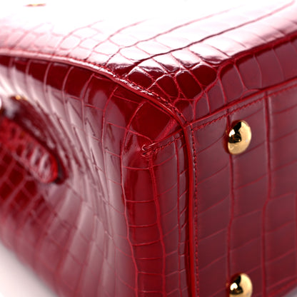 Louis Vuitton Crocodile Brilliant Montaigne MM Rouge 9 of 12