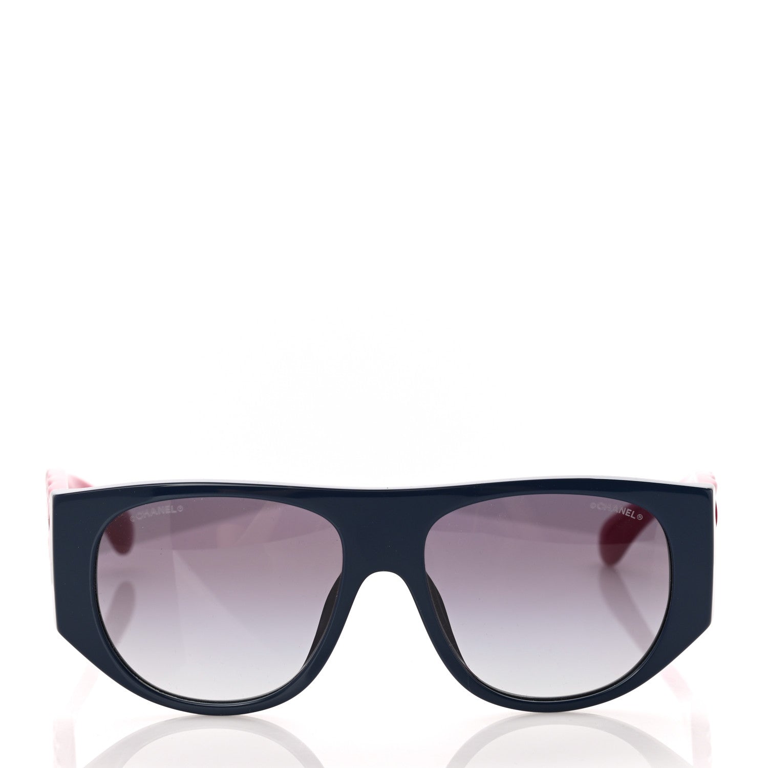 Chanel Acetate Quilted CC Pilot Sunglasses 71465 Pink Black 3 of 17