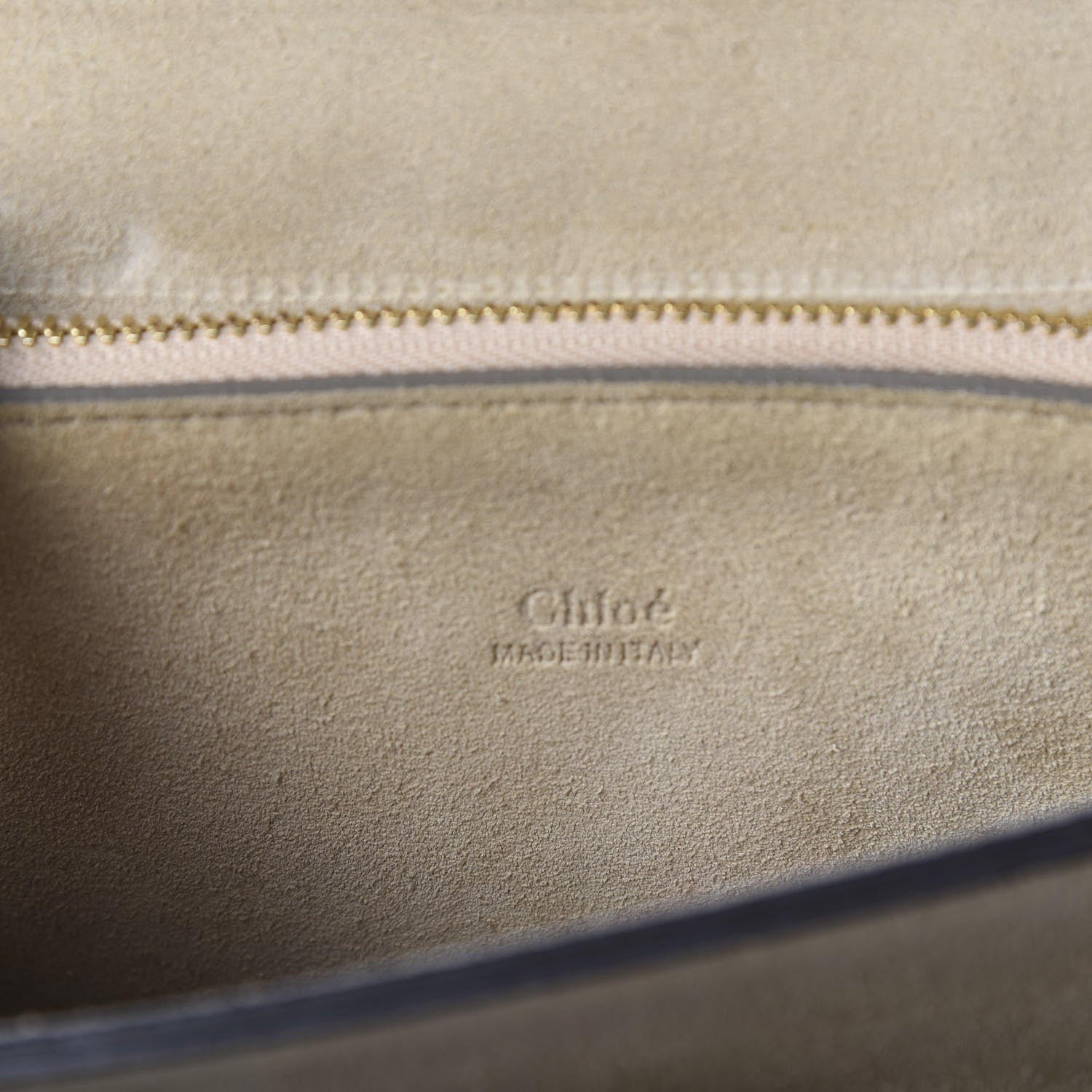 Chloe Calfskin Suede Medium Faye Shoulder Bag Motty Grey 10 of 12