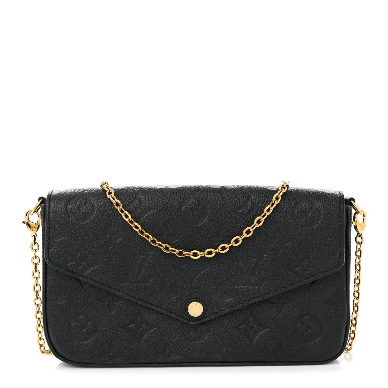 Louis Vuitton Empreinte Pochette Felicie Chain Wallet Black 1 of 11
