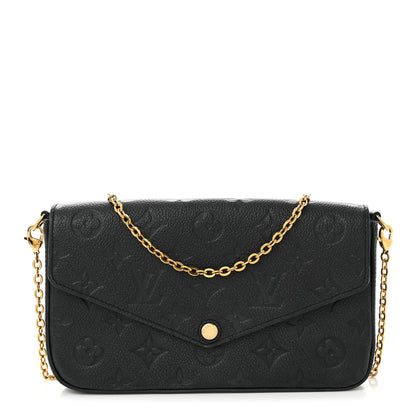 Louis Vuitton Empreinte Pochette Felicie Chain Wallet Black 1 of 11