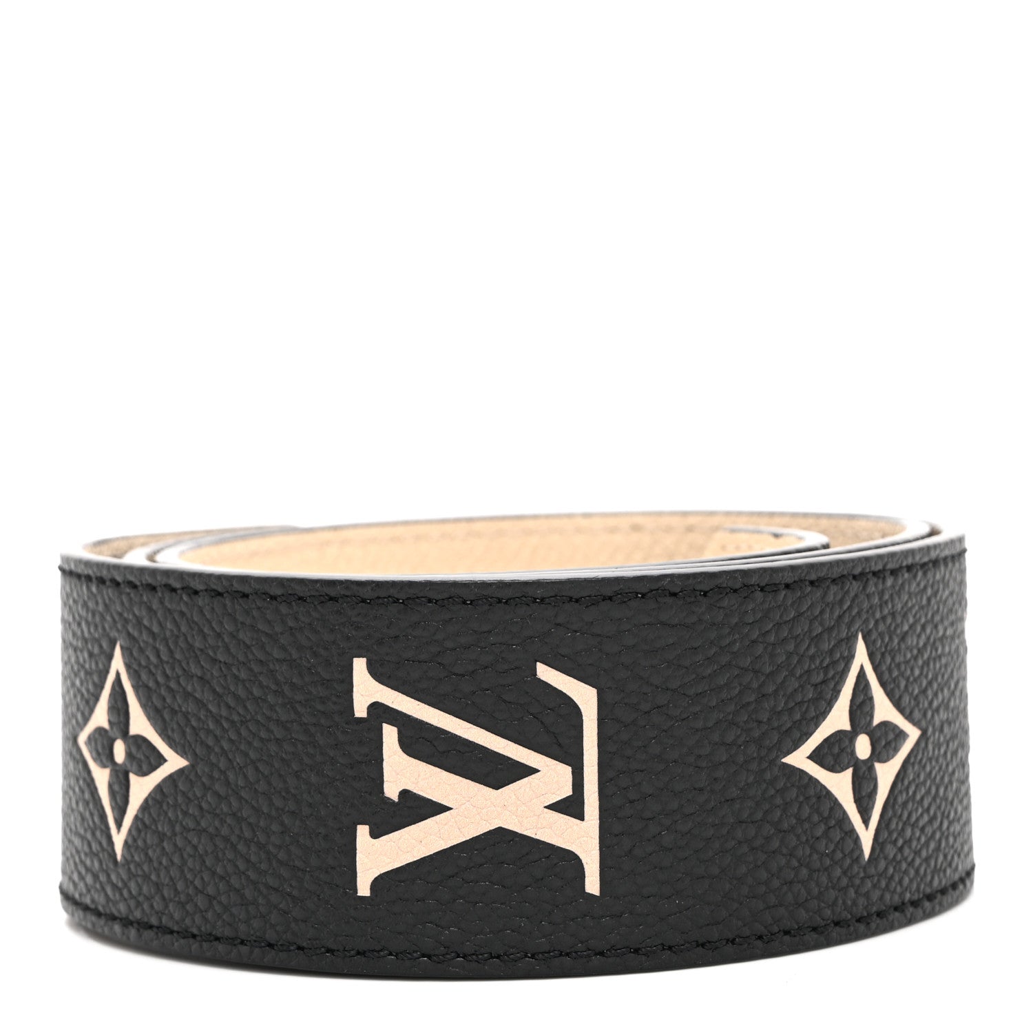 Louis Vuitton Empreinte Monogram Bandouliere Shoulder Strap Black Beige 2 of 6