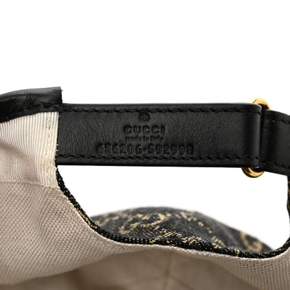 Gucci Denim Calfskin GG Monogram Oscar Baseball Hat M Black Ivory 10 of 11