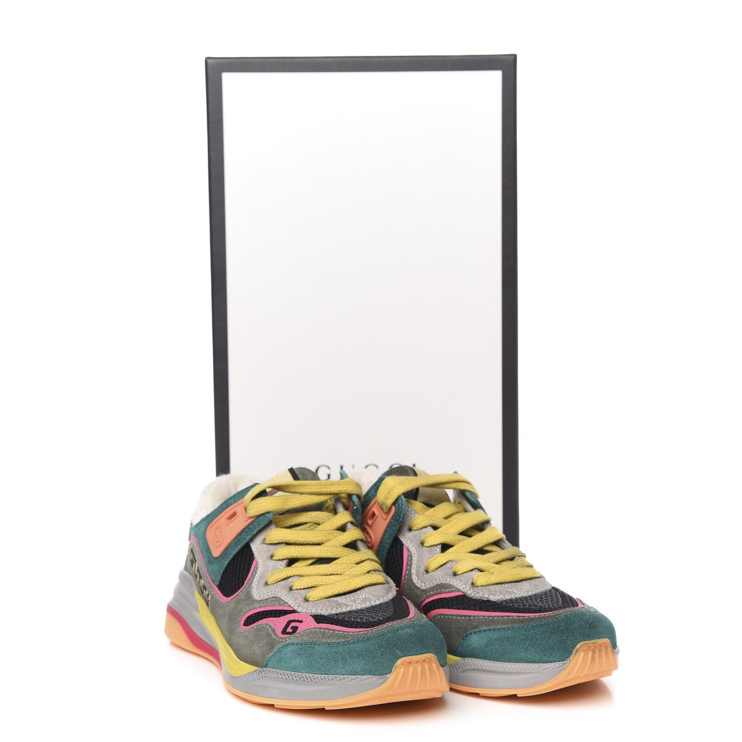 Suede Calfskin Womens Ultrapace Sneakers 35.5 Green
