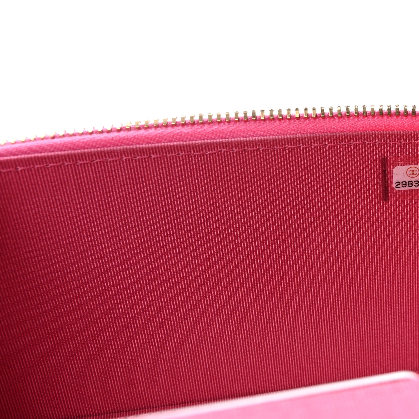 Caviar Quilted Small Vanity Case With Chain Pink