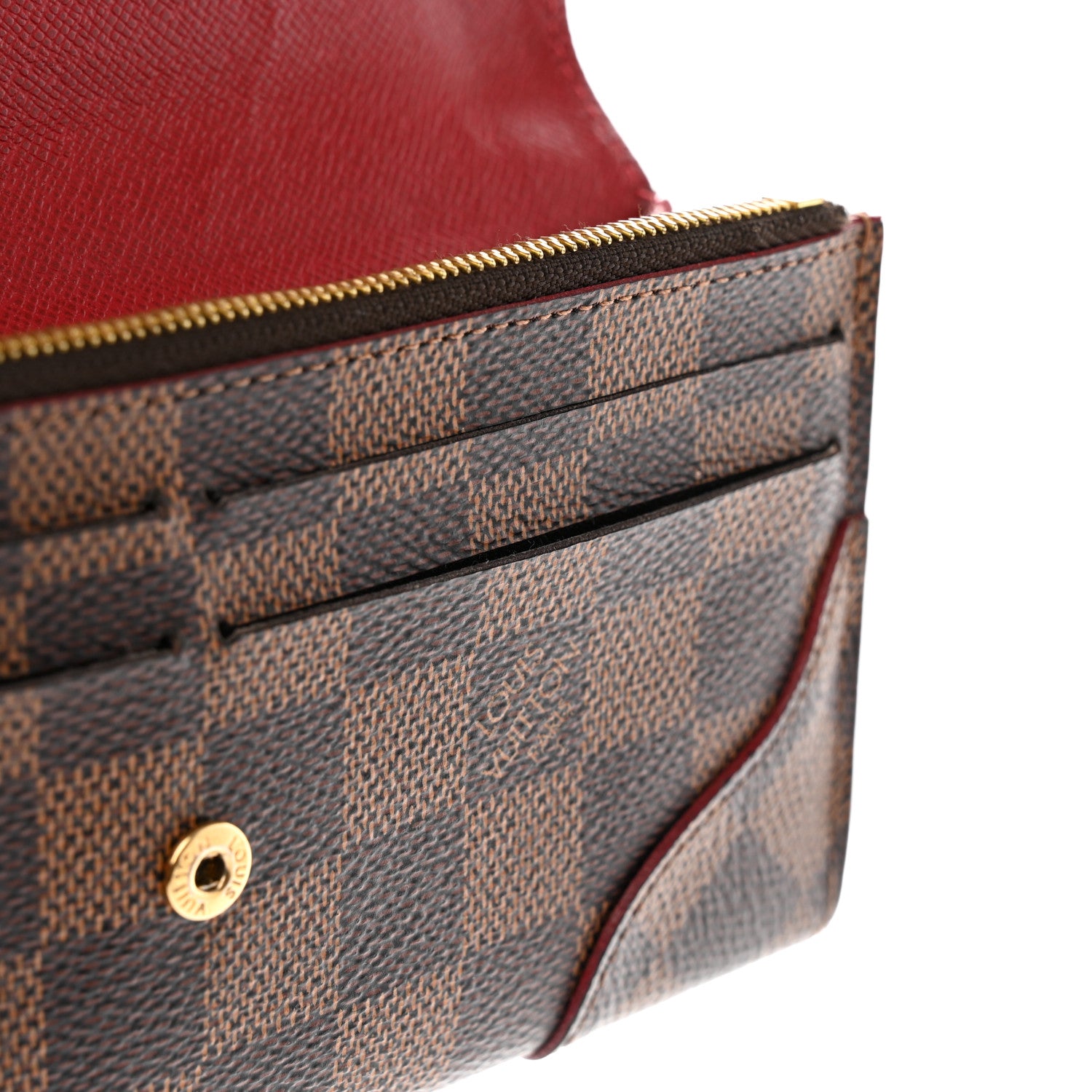 Louis Vuitton Damier Ebene Caissa Wallet Cherry 10 of 15