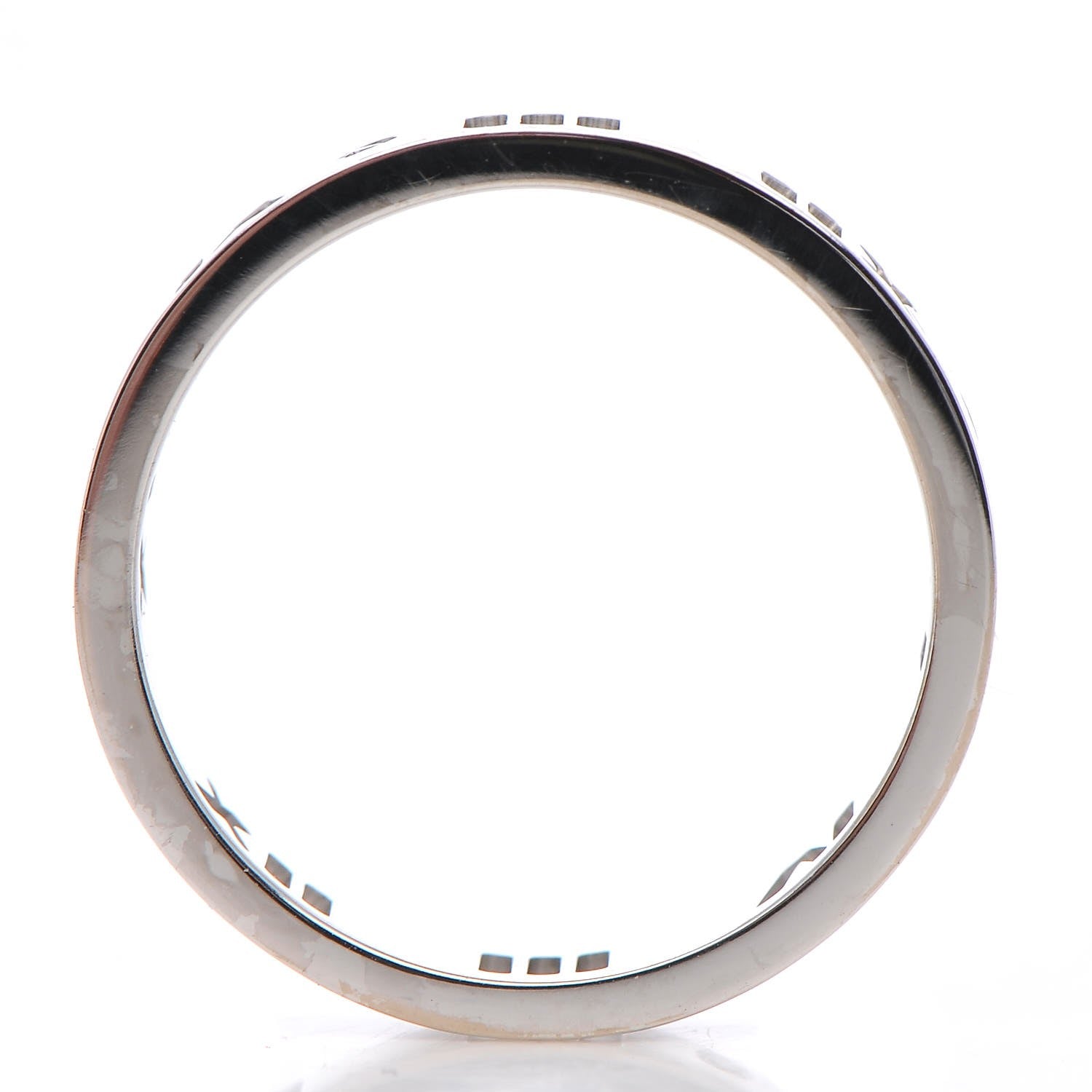 Tiffany 18K White Gold Diamond Atlas Pierced Ring 48 4.5 6 of 13