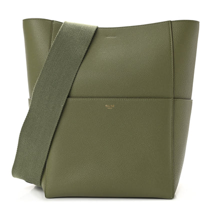 Celine Soft Grained Calfskin Sangle Bucket Bag Light Khaki 1 of 12
