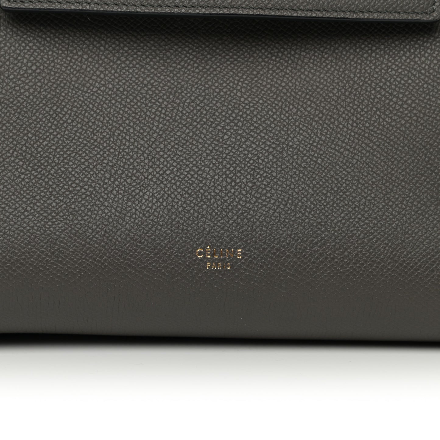 Grained Calfskin Micro Belt Bag Grey