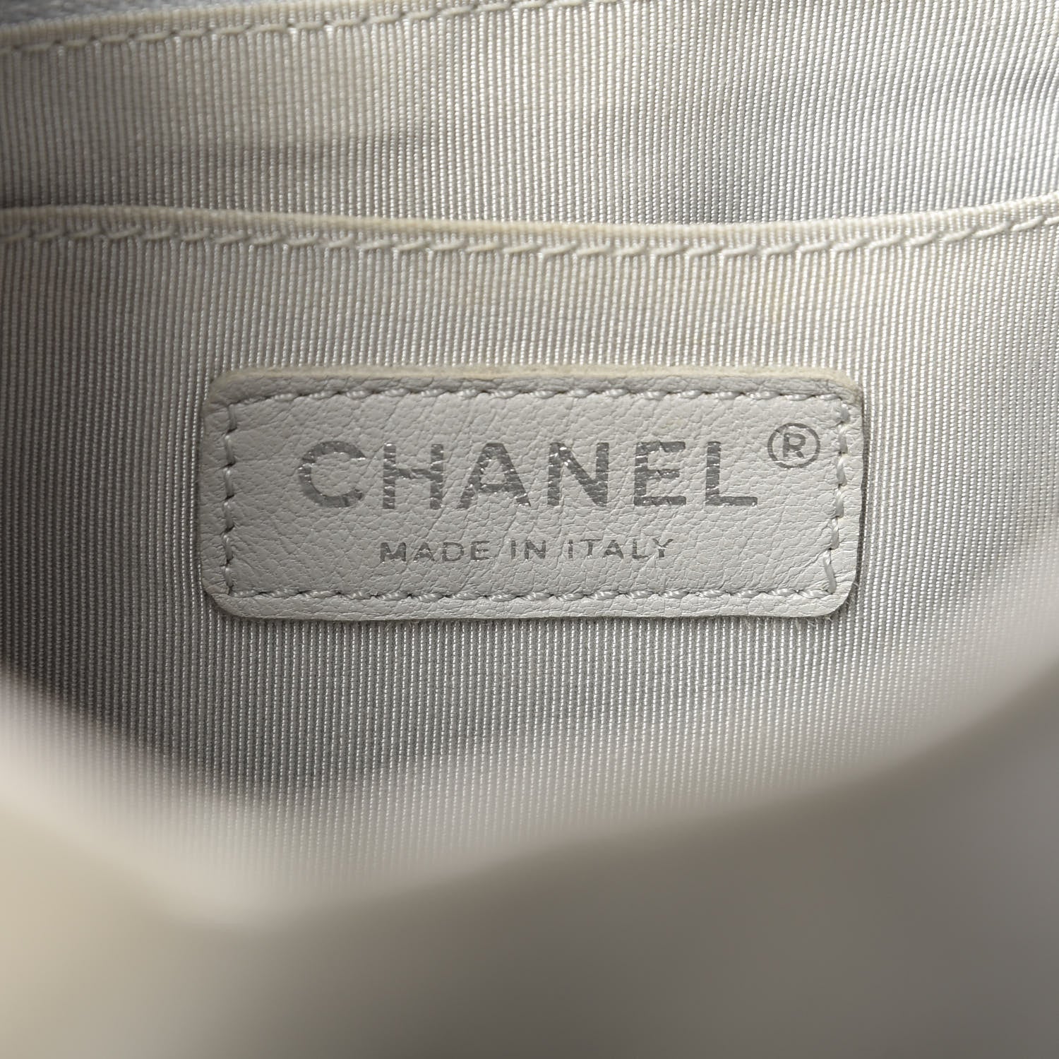 Chanel Metallic Iridescent Calfskin Chevron Quilted Small Urban Spirit Backpack Silver 4 of 7