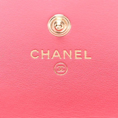 Chanel Caviar Quilted Large Filigree Gusset Flap Wallet Pink 6 of 8