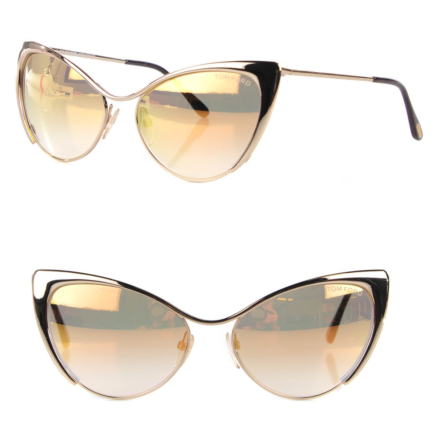 Tom Ford Nastasya Cat Eye Sunglasses TF304 Rose Gold 1 of 8