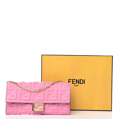 Fendi Nappa Matisse FF Embossed Continental Wallet On Chain Lollypop 13 of 13