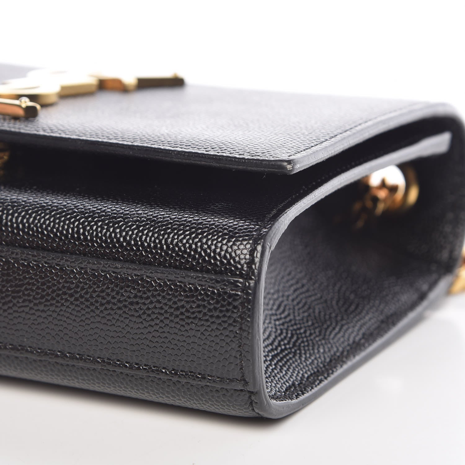 Saint Laurent Grain De Poudre Small Monogram Kate Satchel Black 9 of 9