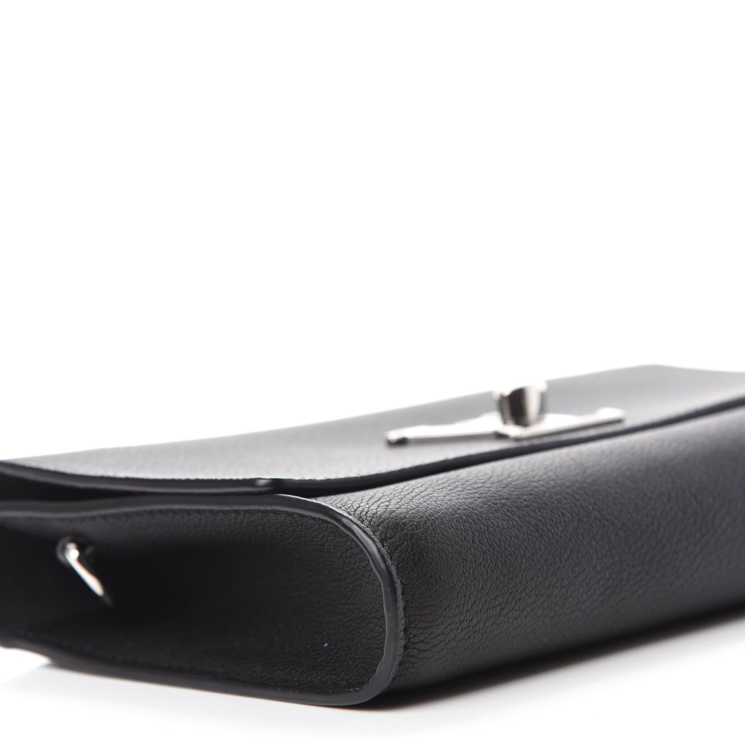 Louis Vuitton Calfskin Lockme Clutch Black 6 of 11