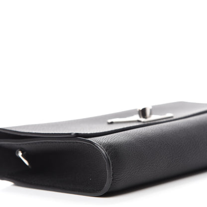 Louis Vuitton Calfskin Lockme Clutch Black 6 of 11