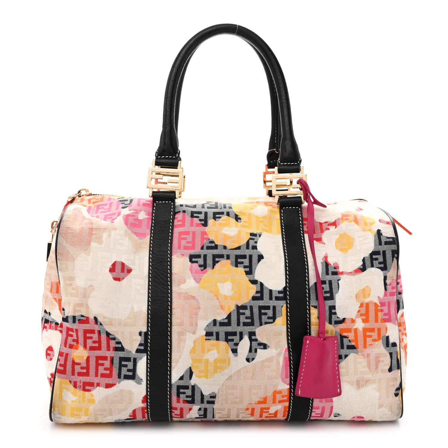 Fendi Zucchino Vitello Floral Forever Boston Beige Multicolor 1 of 10