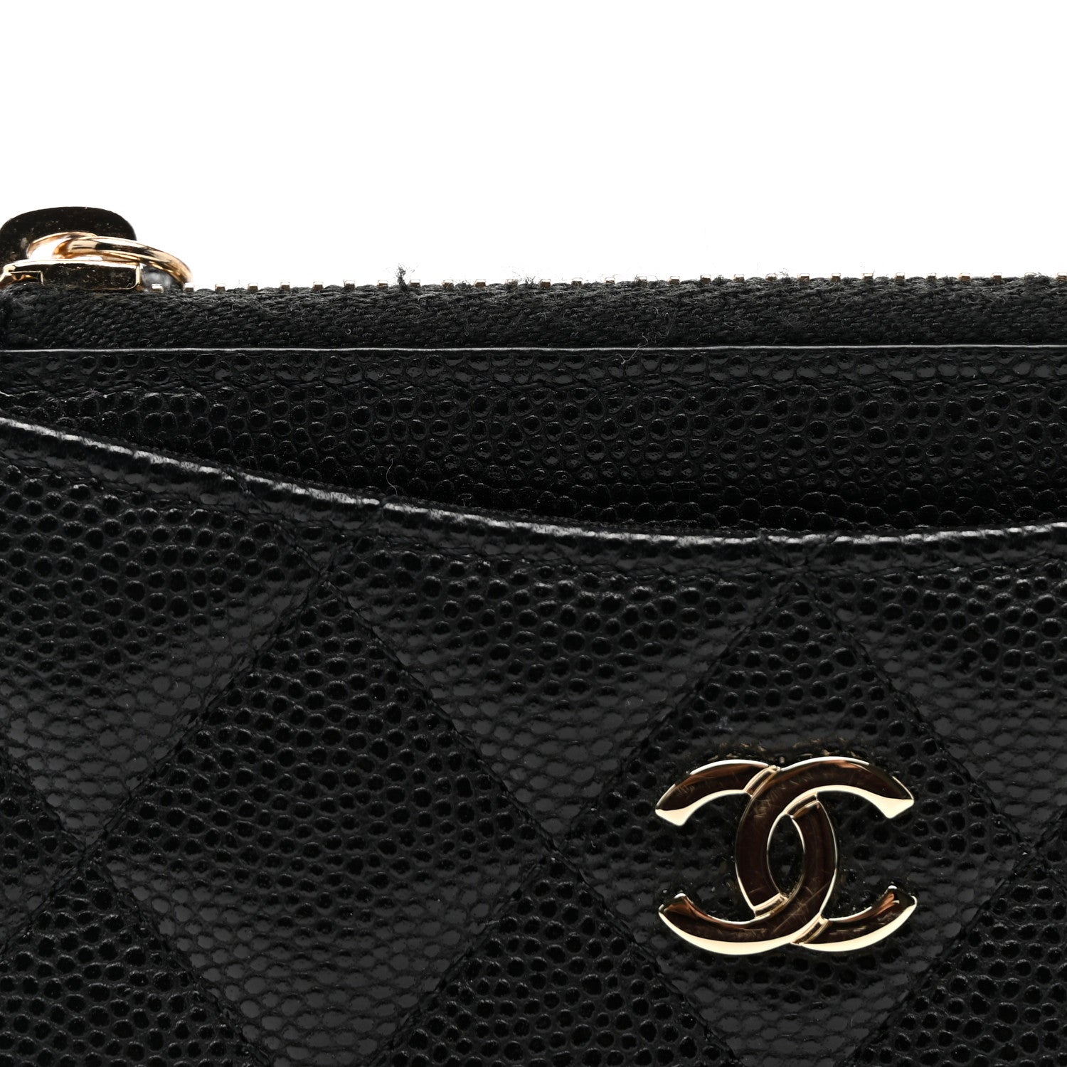 Chanel Caviar Quilted CC Zip Card Holder Black 8 of 8